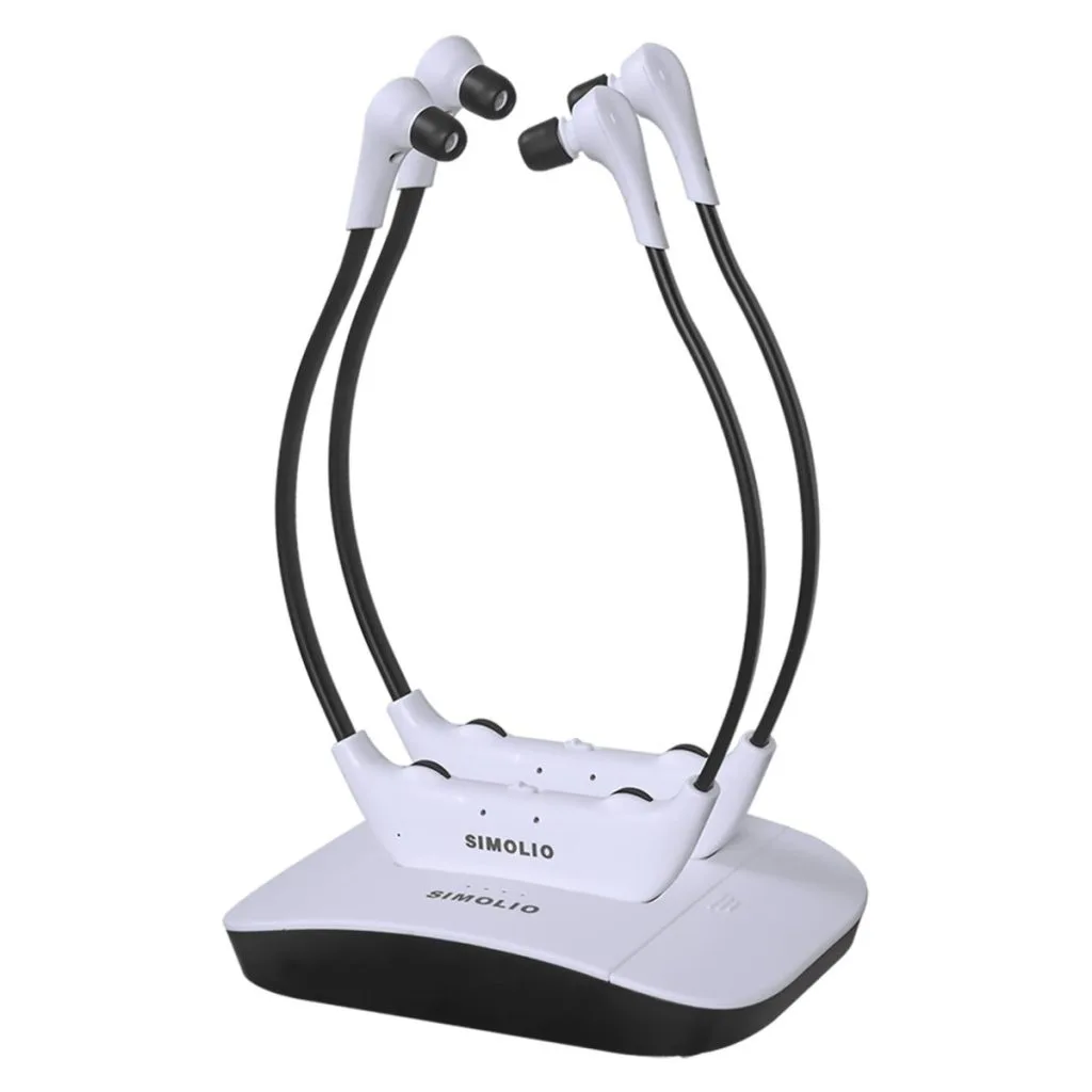 2 casques TV sans fil Simolio SM-824D2 double batterie